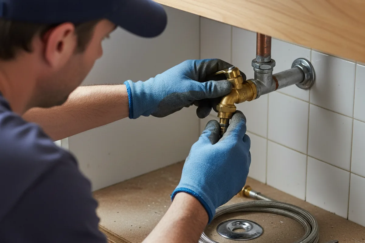 Shutoff valve and fitting work during Faucet and Fixture Repair in Cal Nev Ari